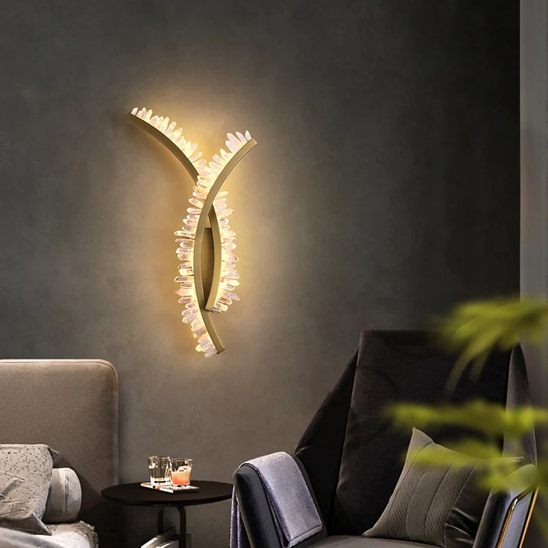 Rock Crystal Bracket Wall Sconce - thebelacan