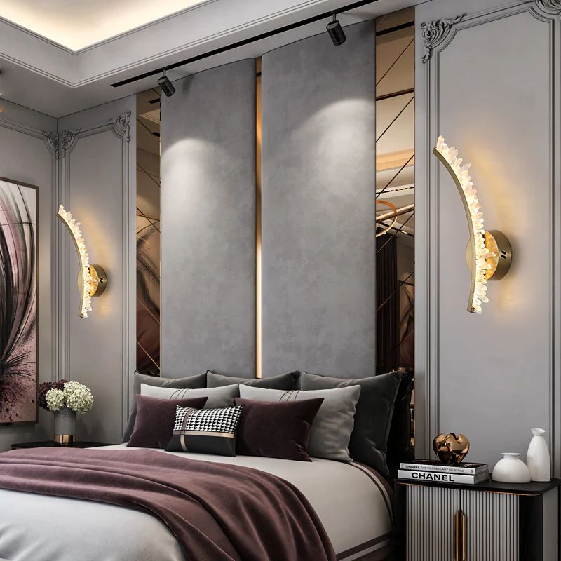 Rock Crystal Bracket Wall Sconce - thebelacan