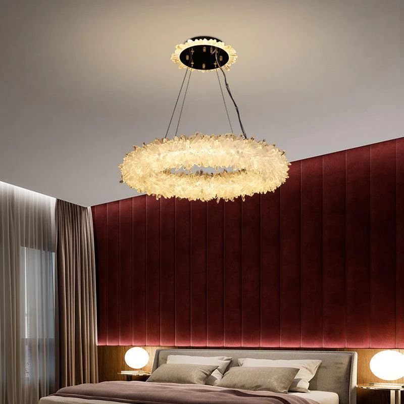 Rock Crystal Halo Modern Chandelier - thebelacan