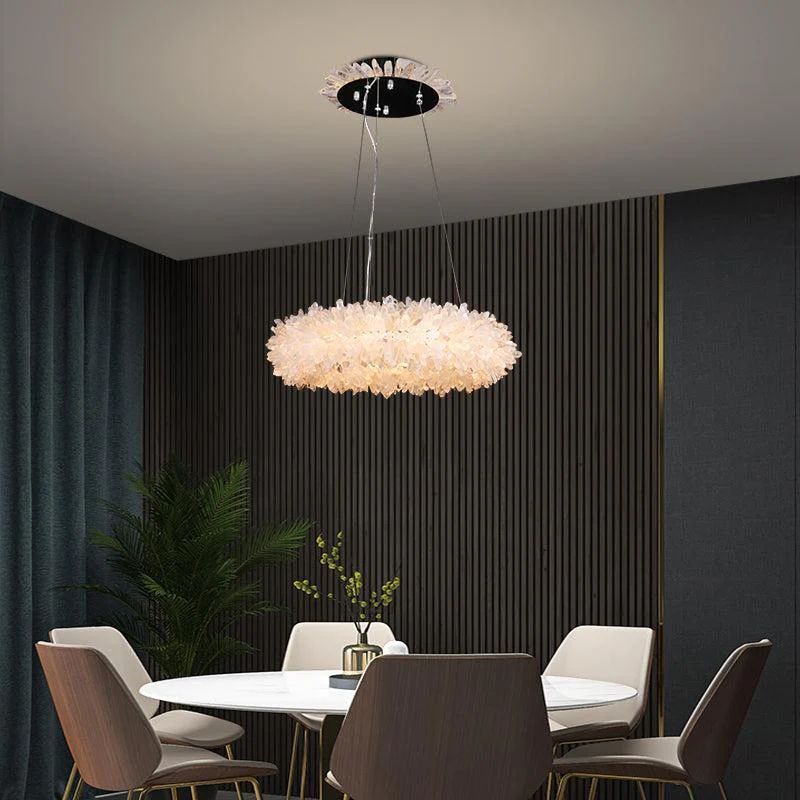 Rock Crystal Halo Modern Chandelier - thebelacan
