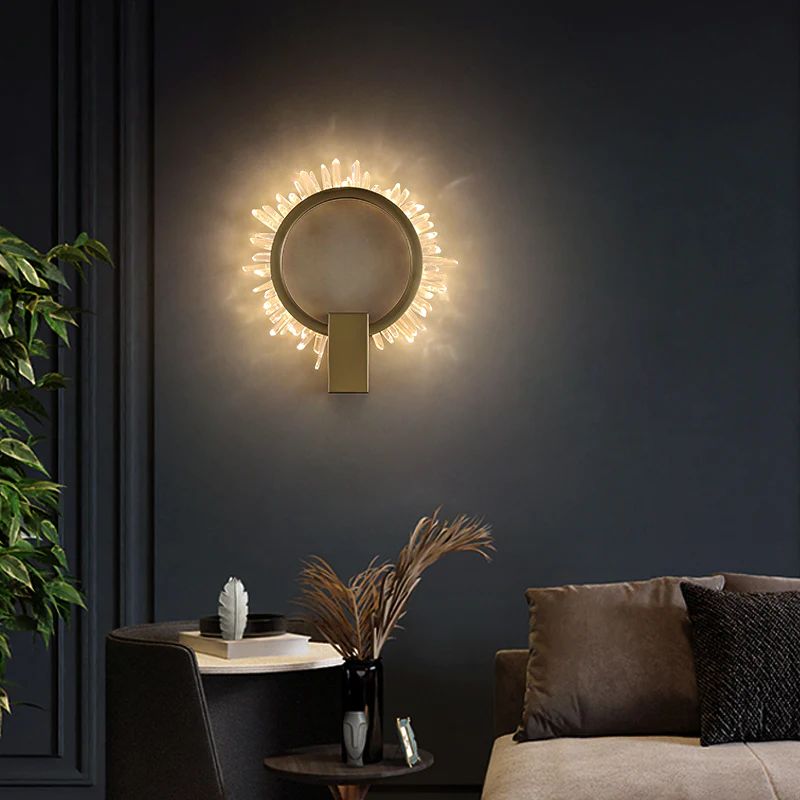 Rock Crystal Ring Wall Sconce - thebelacan