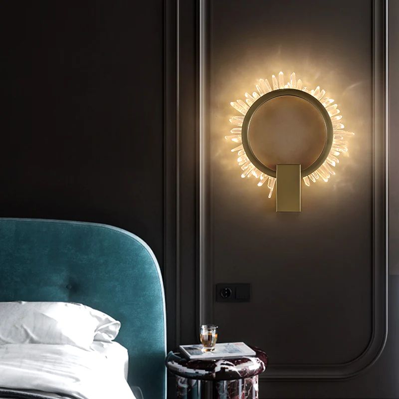 Rock Crystal Ring Wall Sconce - thebelacan