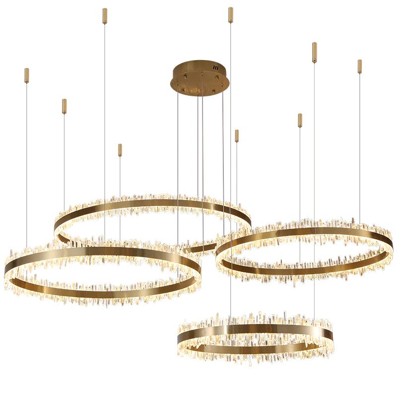 Rock Crystal Rings Luxury Chandelier - thebelacan