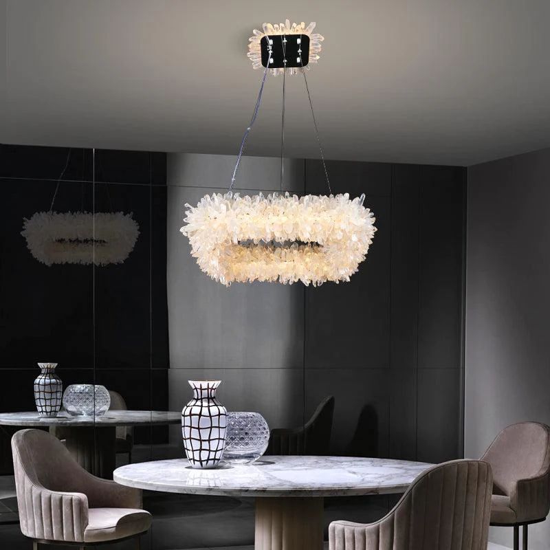 Rock Crystal Square Modern Chandelier - thebelacan
