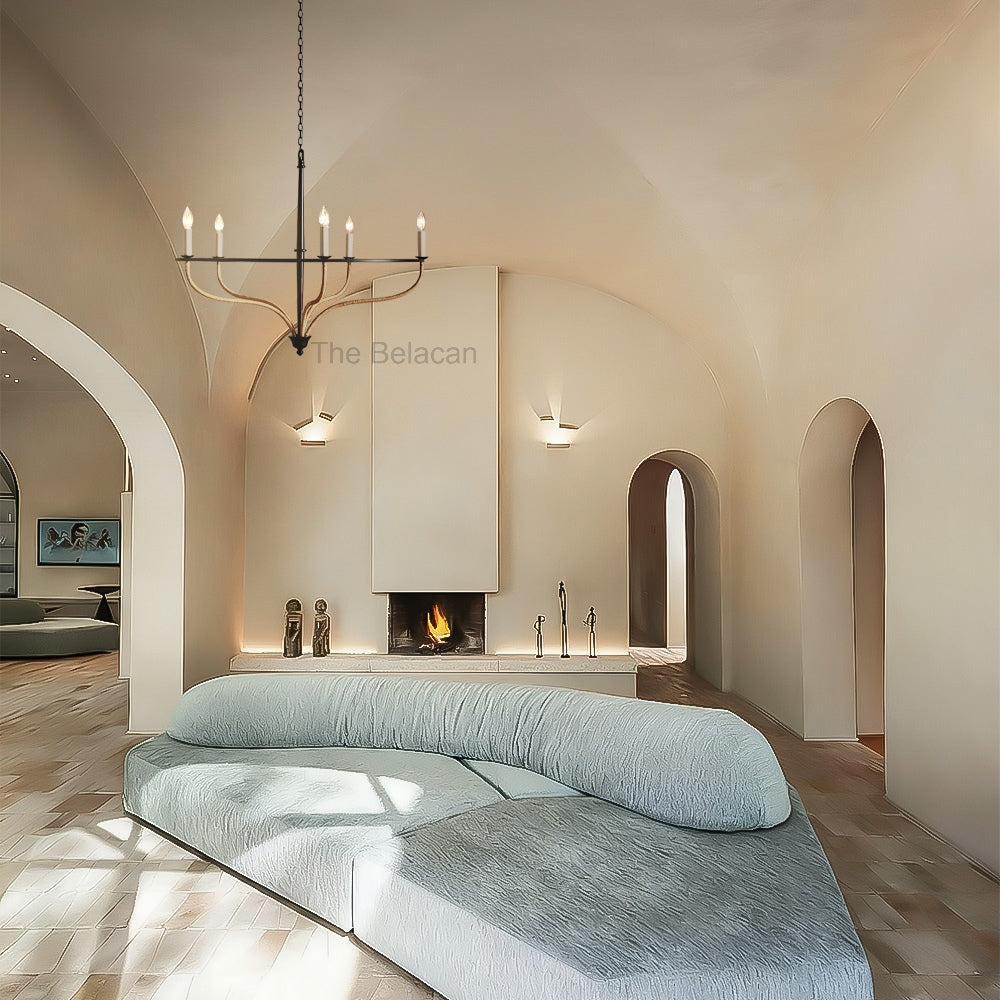 RosArtis Rattan Chandelier in Black - thebelacan