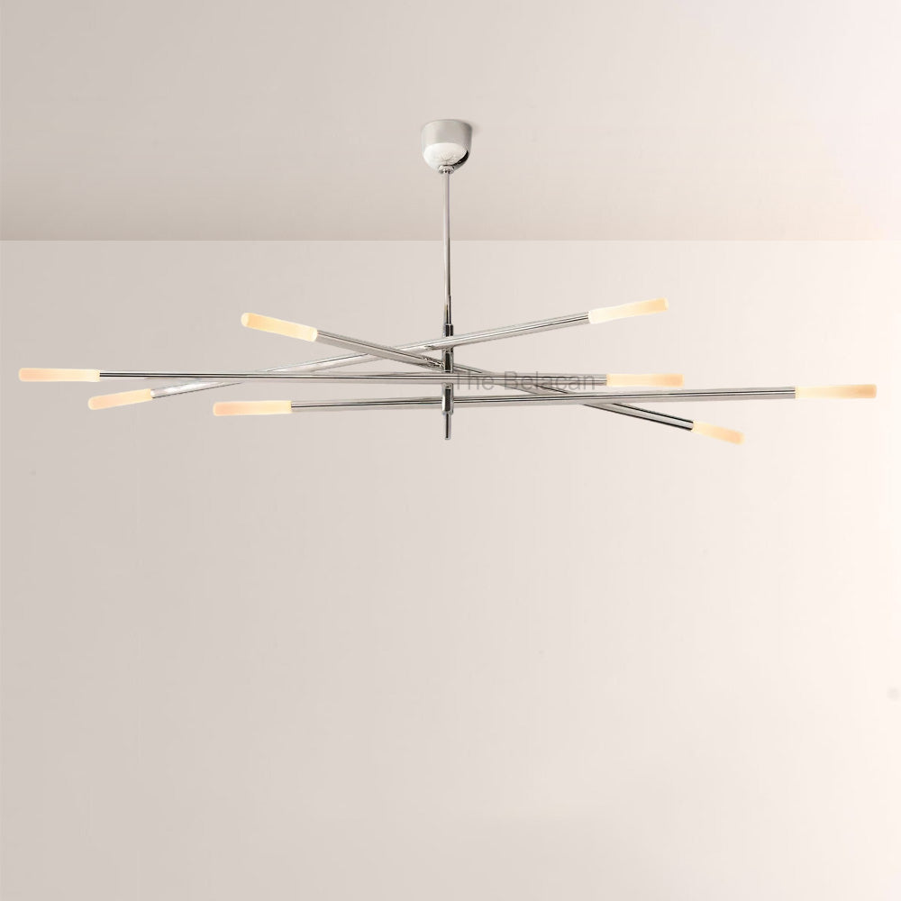 Rouvelle 8-Light Mobile Etched Rod Chandelier - thebelacan