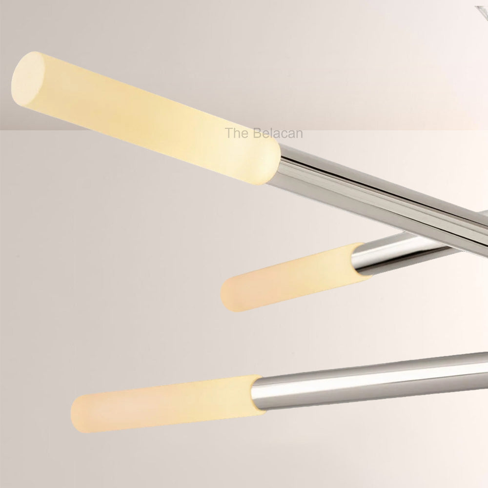 Rouvelle 8-Light Mobile Etched Rod Chandelier - thebelacan