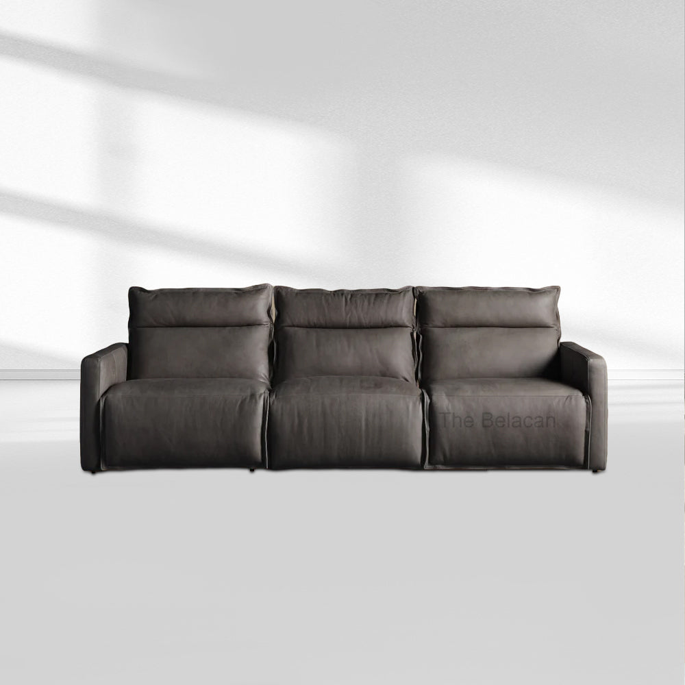 Rowland Leather Three-Piece Motion Modular Sofa - thebelacan