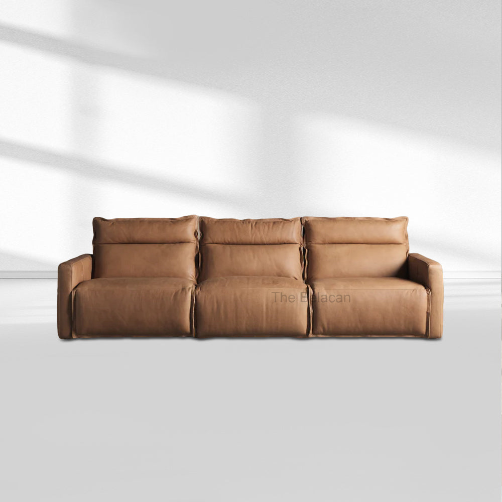 Rowland Leather Three-Piece Motion Modular Sofa - thebelacan