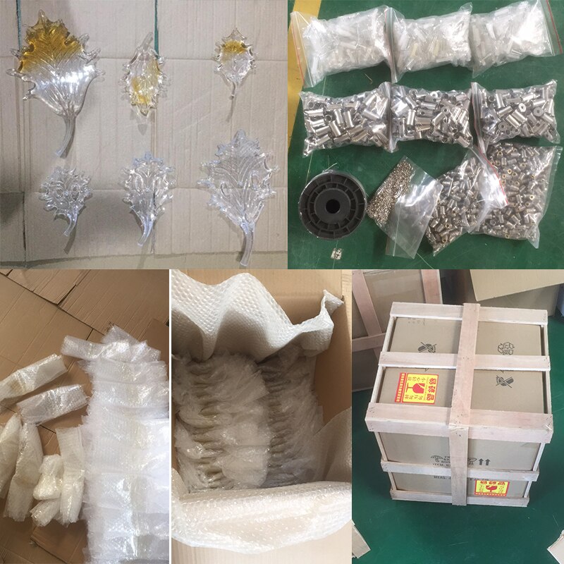 Feather Handblown Glass Chandelier - thebelacan