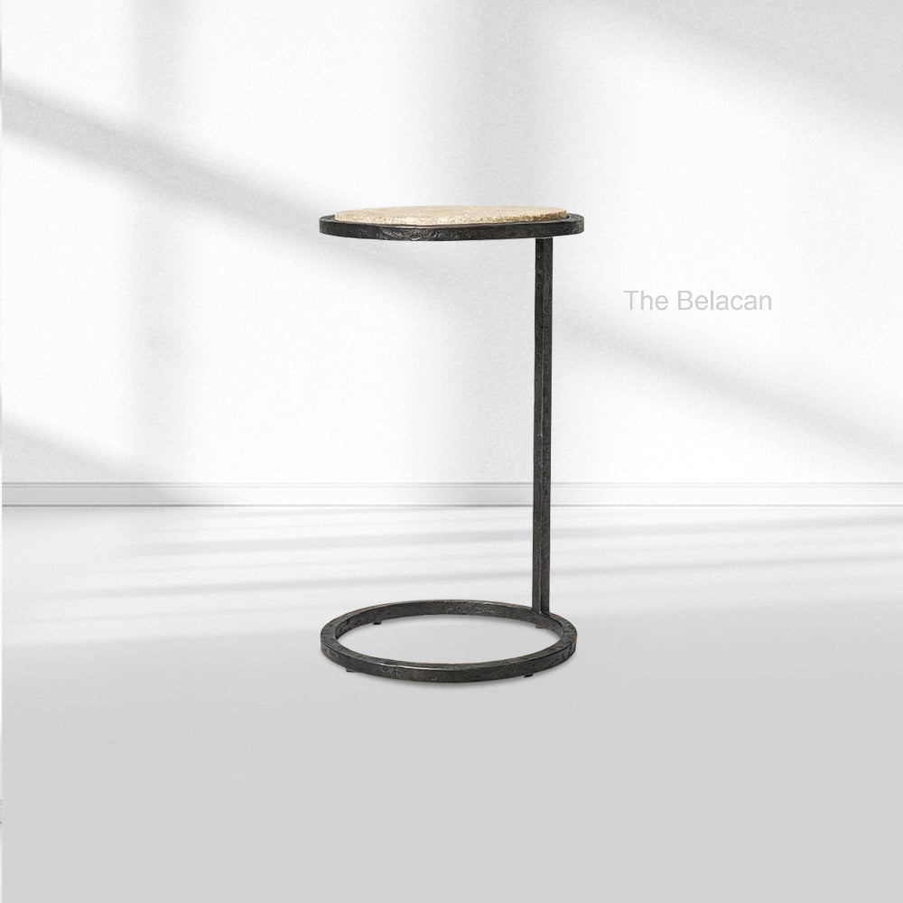 SalVerve Stone Round C Table - thebelacan