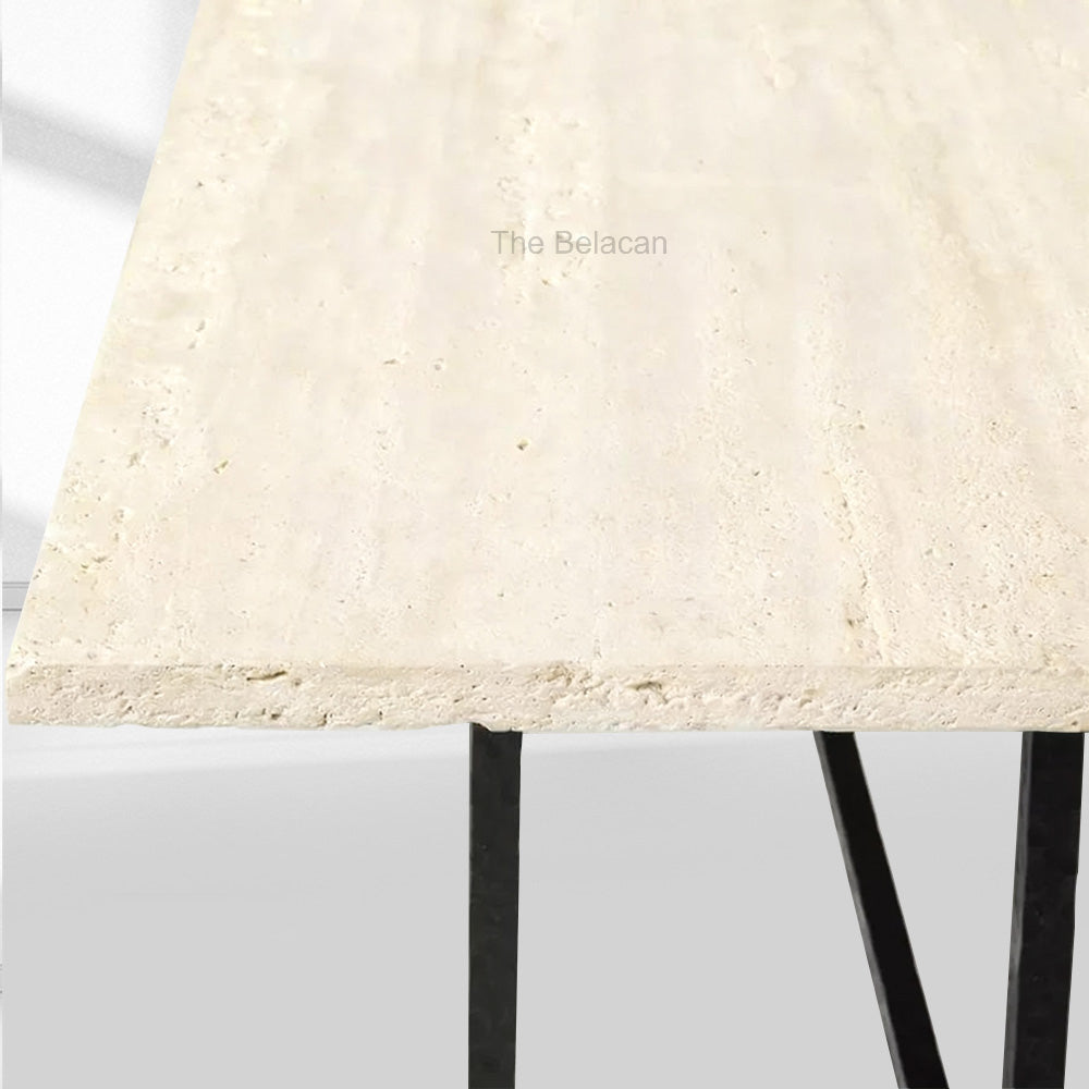 SalVerve Stone Rectangular Dining Table - thebelacan