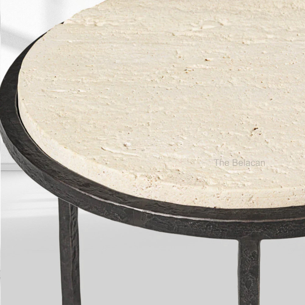 SalVerve Stone Round Side Table - thebelacan