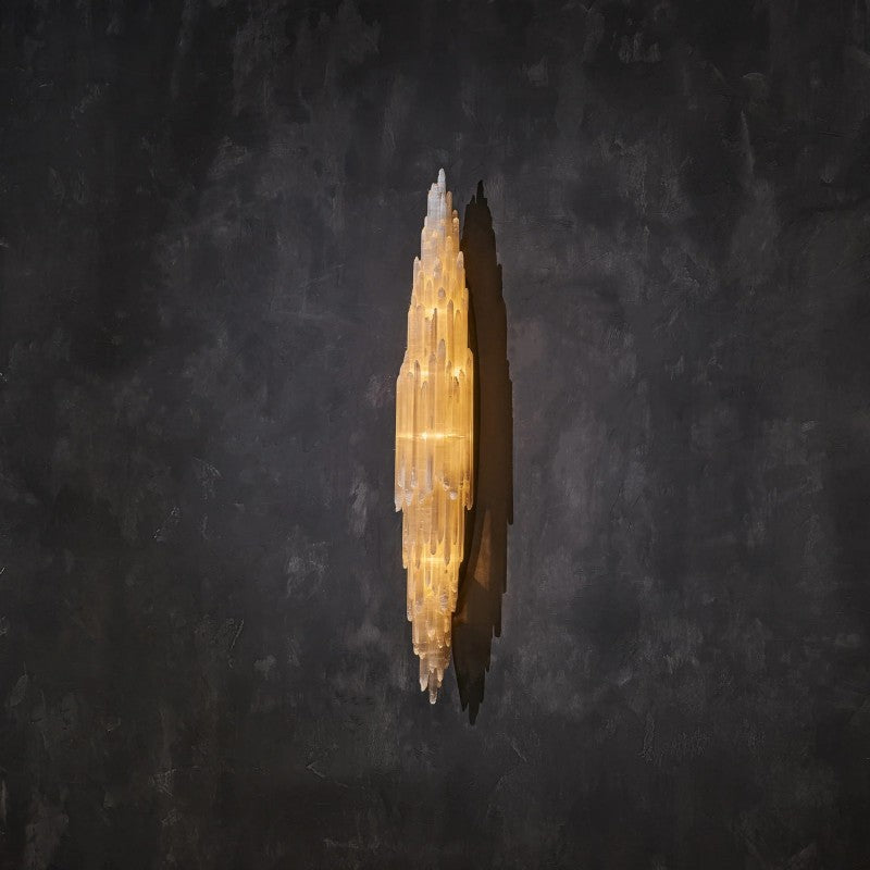 Selenite Crystal Wall Sconce 24“ 74”H - thebelacan
