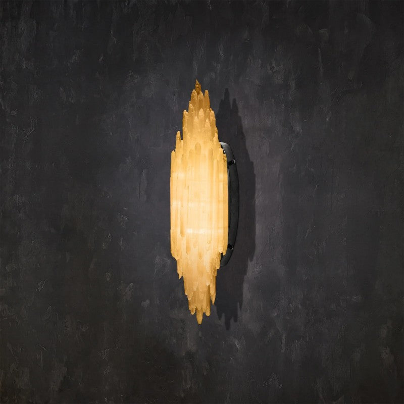 Selenite Crystal Wall Sconce 24“ 74”H - thebelacan