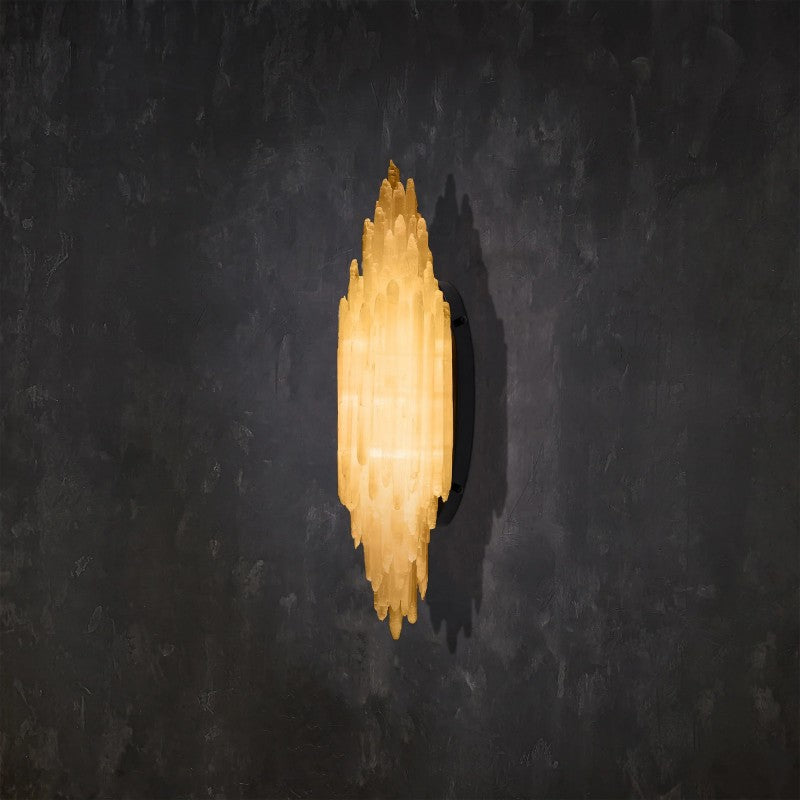 Selenite Crystal Wall Sconce 24“ 74”H - thebelacan