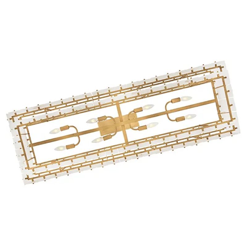 Simona Alabaster Linear 2-Tier Chandelier - thebelacan