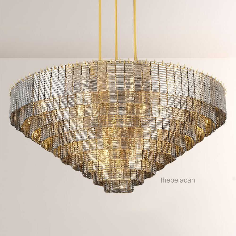 Sireni Glass Round Chandelier 65" - thebelacan