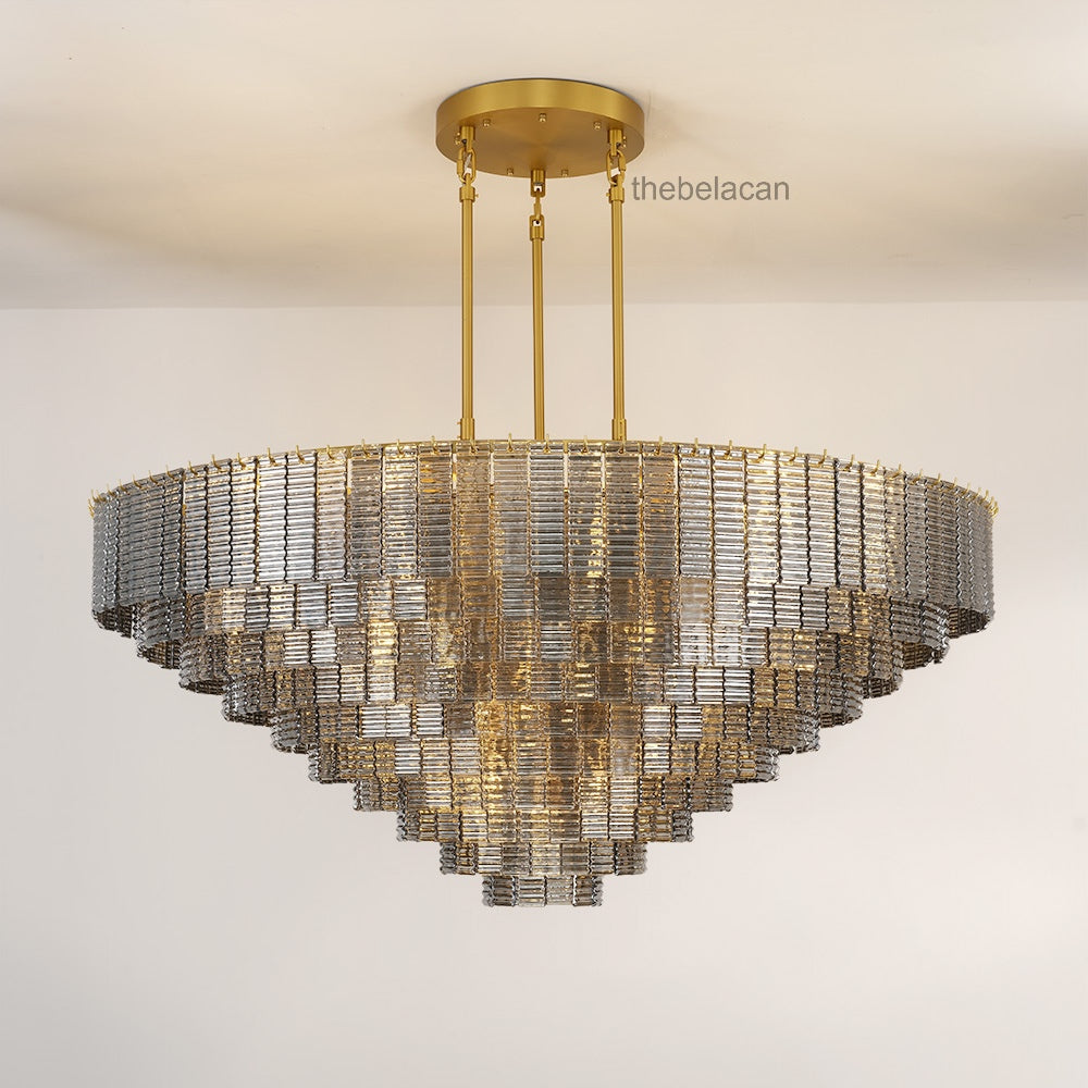 Sireni Glass Round Chandelier 65" - thebelacan