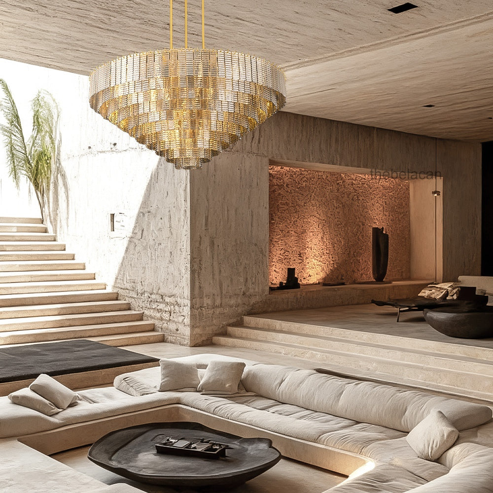 Sireni Glass Round Chandelier 65" - thebelacan