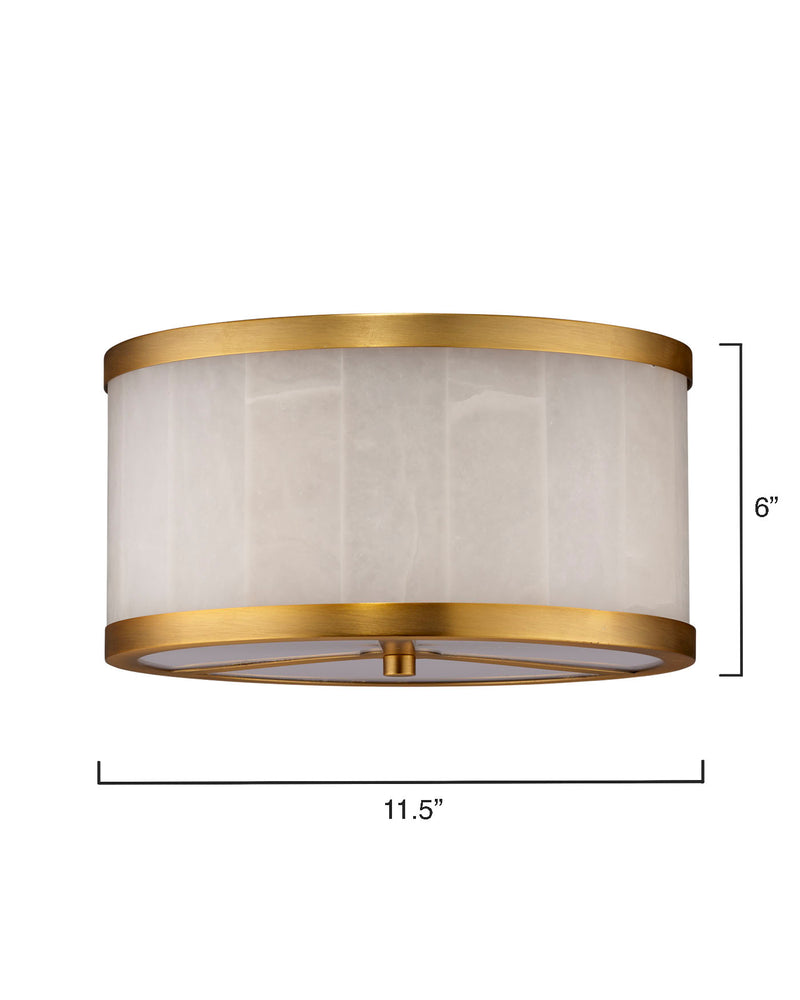 Small Upsala Alabaster Flush Mount Ceiling Light - thebelacan