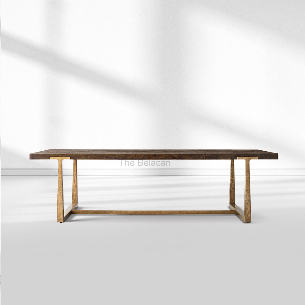 T-Brace Extension Dining Table - thebelacan
