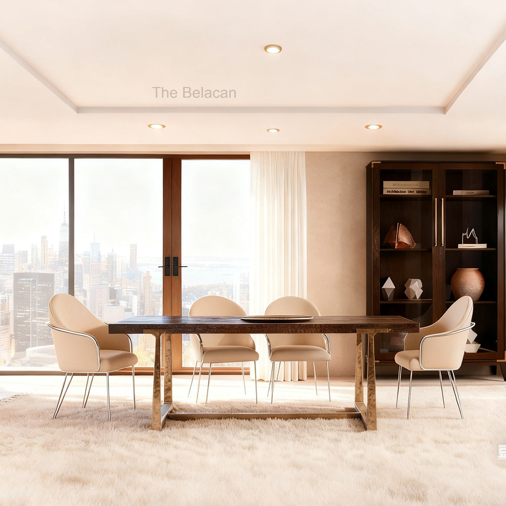 T-Brace Extension Dining Table - thebelacan