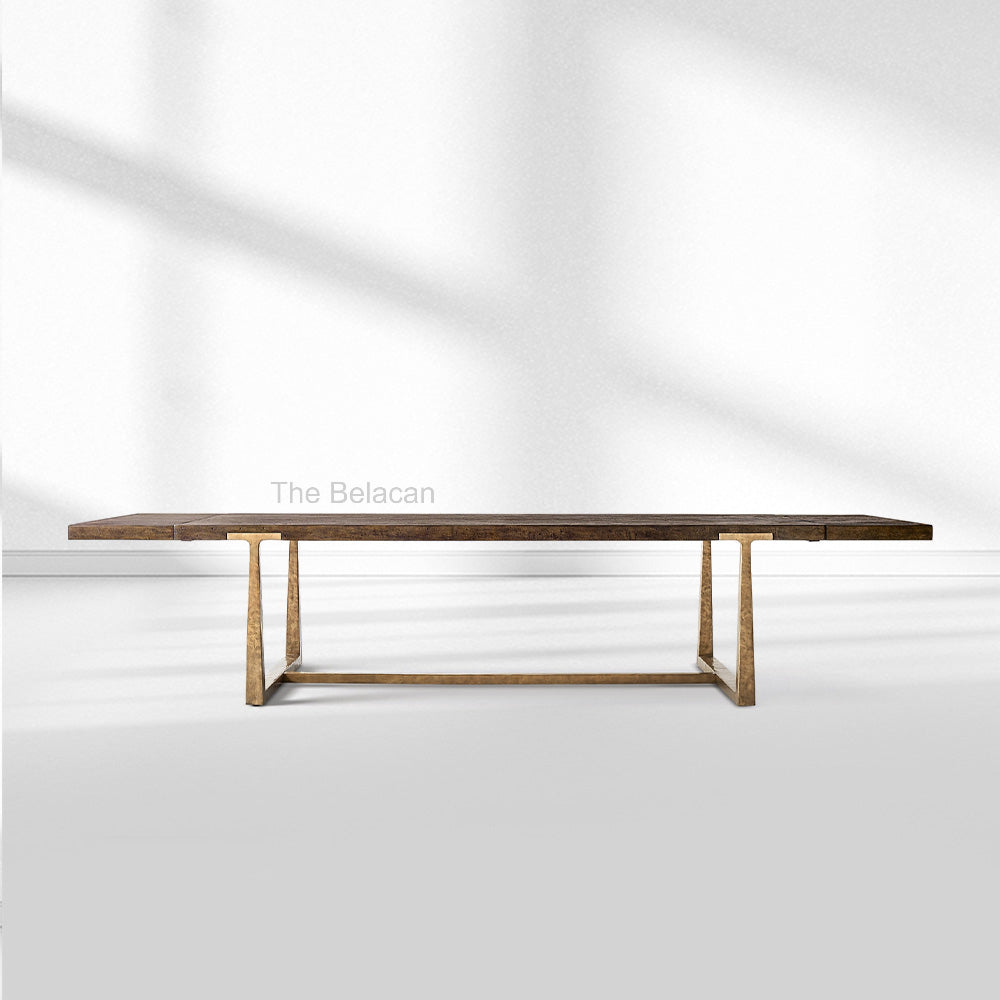 T-Brace Extension Dining Table - thebelacan