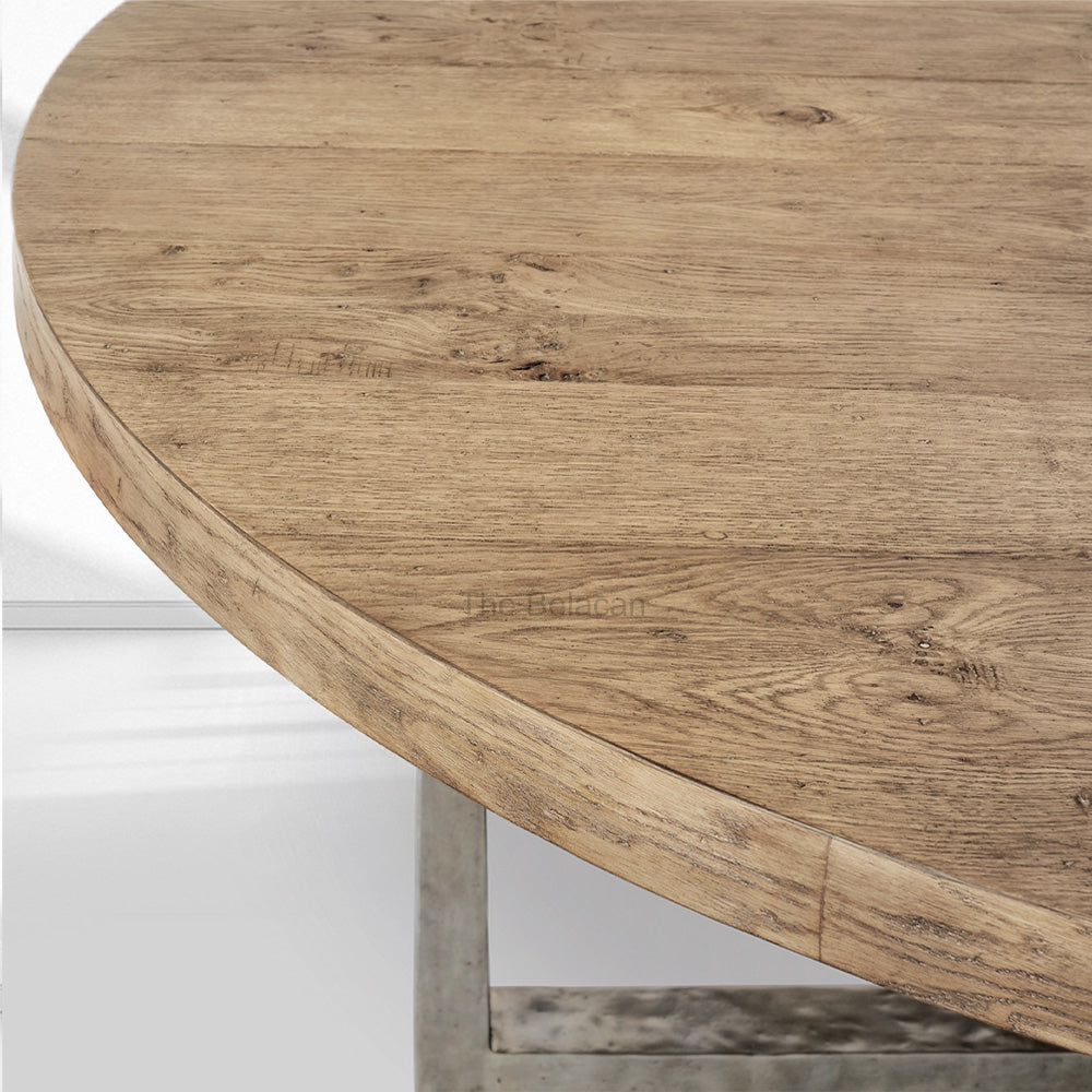 T-Brace Round Dining Table - thebelacan