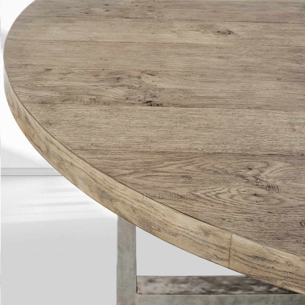 T-Brace Round Dining Table - thebelacan