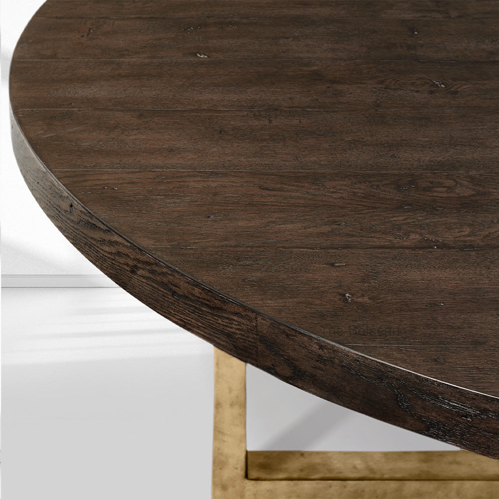 T-Brace Round Dining Table - thebelacan