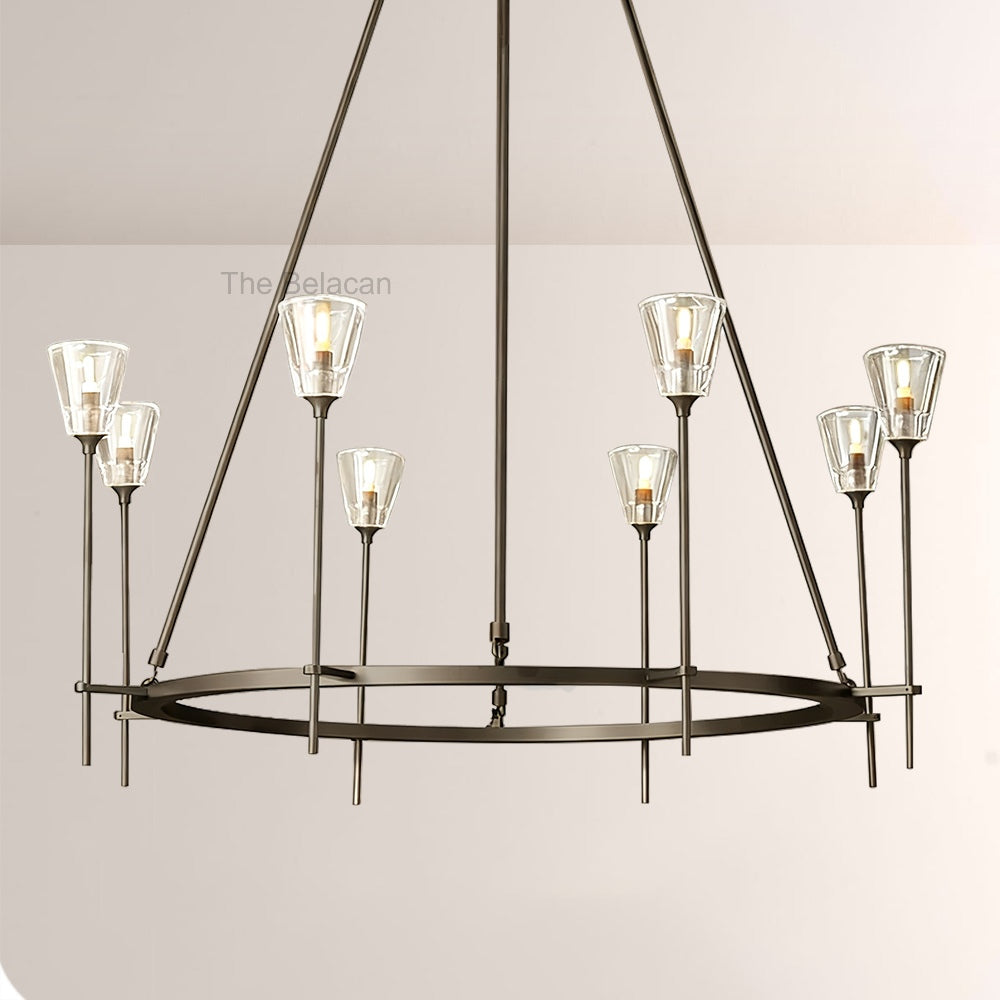 TorApex De Verre Round Chandelier 46 - thebelacan