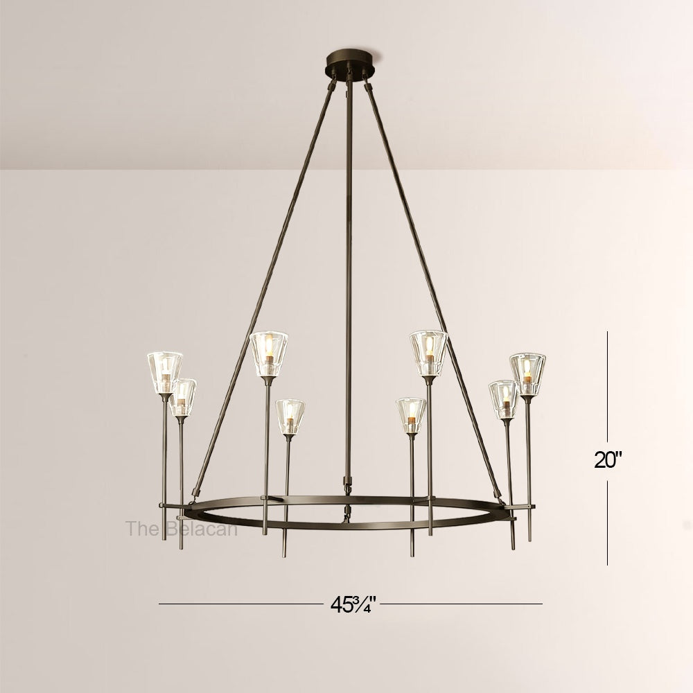 TorApex De Verre Round Chandelier 46 - thebelacan