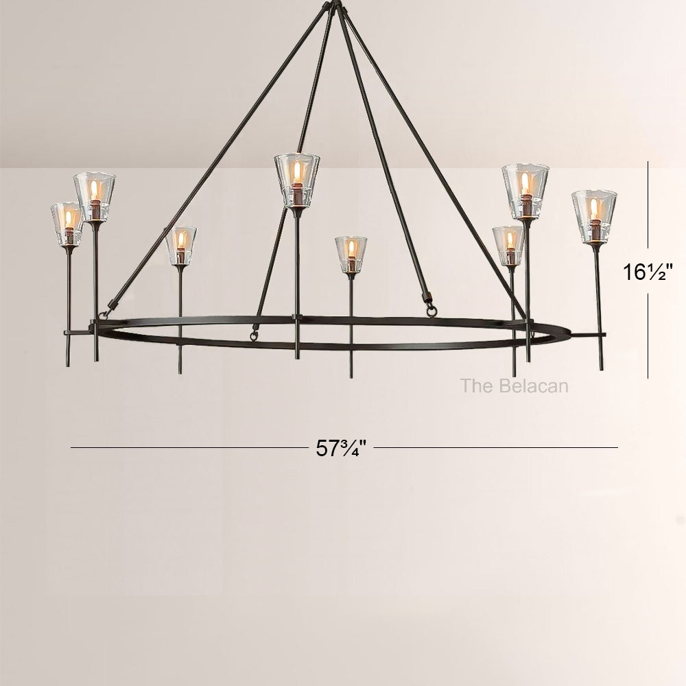 TorApex De Verre Round Chandelier 58 - thebelacan