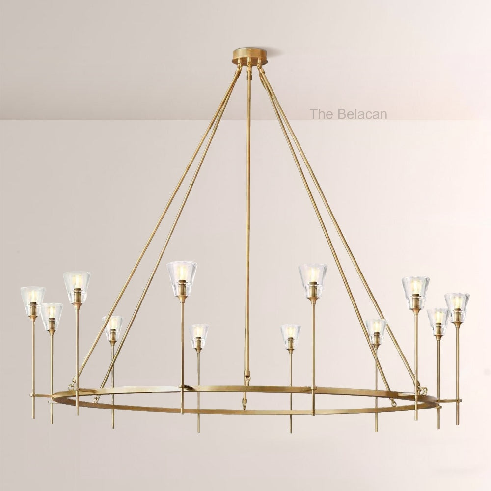 TorApex De Verre Round Chandelier 70 - thebelacan