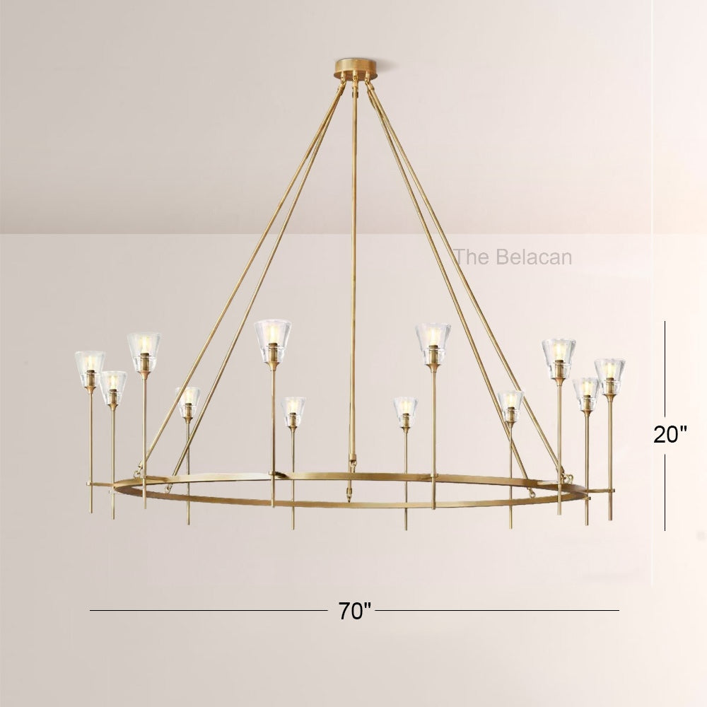 TorApex De Verre Round Chandelier 70 - thebelacan