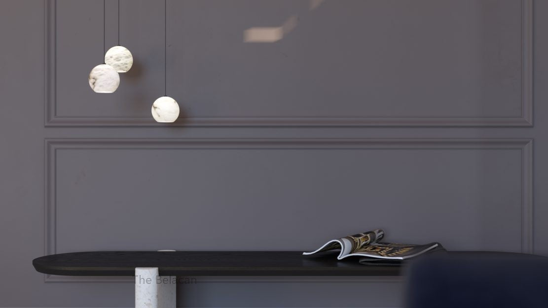 Alabaster Rain Balls Chandelier - thebelacan