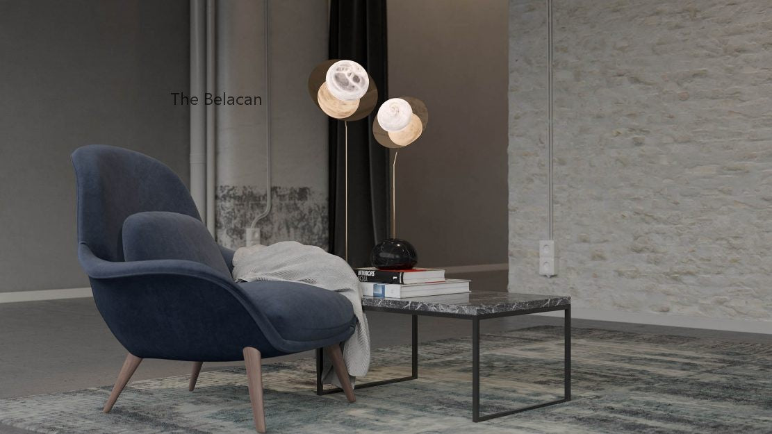 Alabaster Beflex Floor Lamp - thebelacan