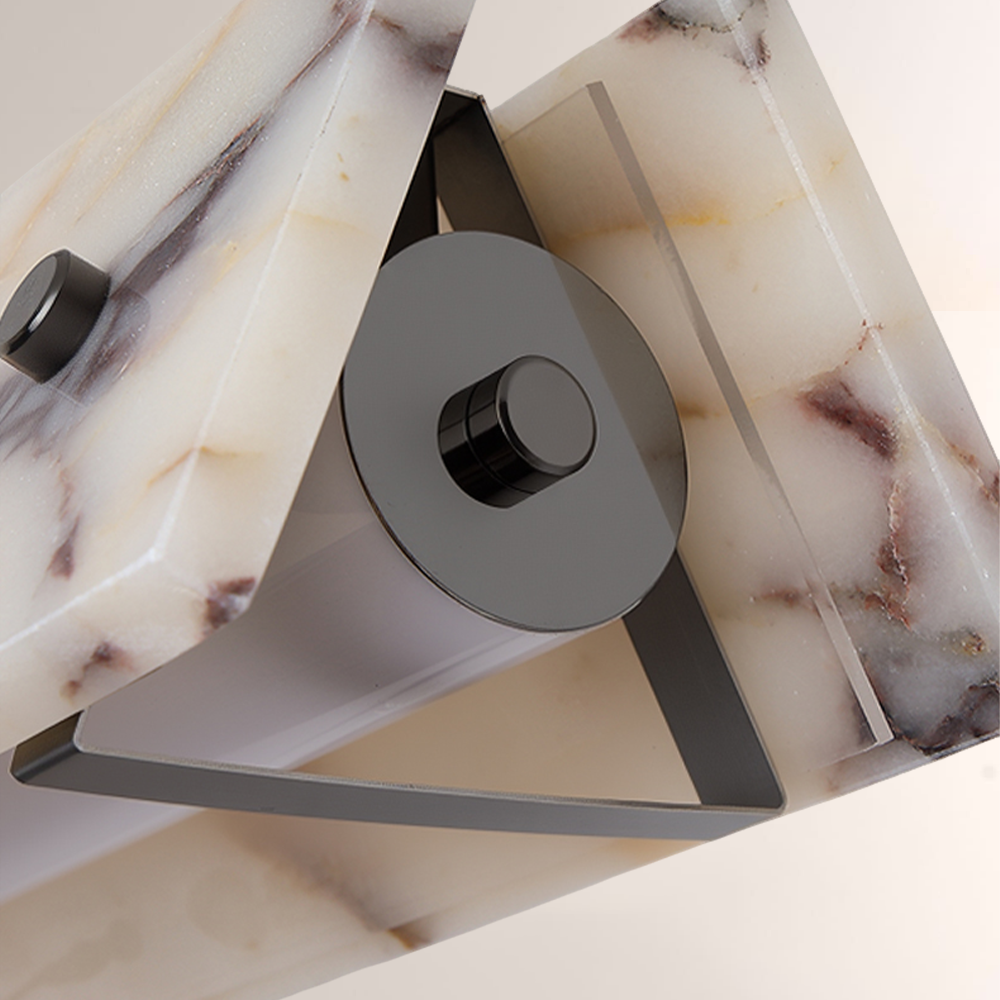 Vitrella Adjustable-Height Linear Marble Chandelier - thebelacan