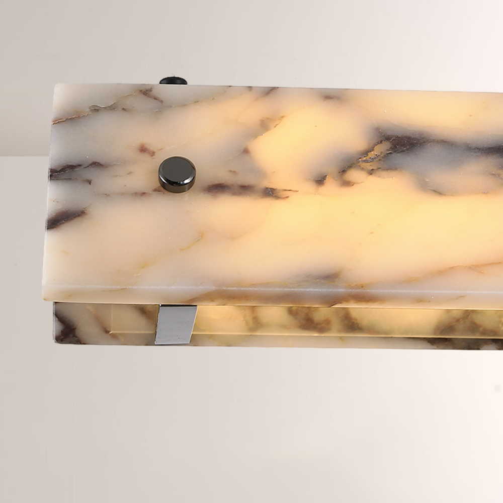 Vitrella Adjustable-Height Linear Marble Chandelier - thebelacan