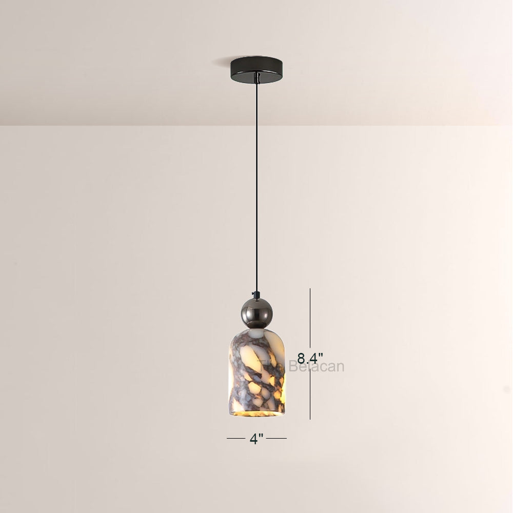 Vitrella Bell-Shaped Marble Pendant - thebelacan