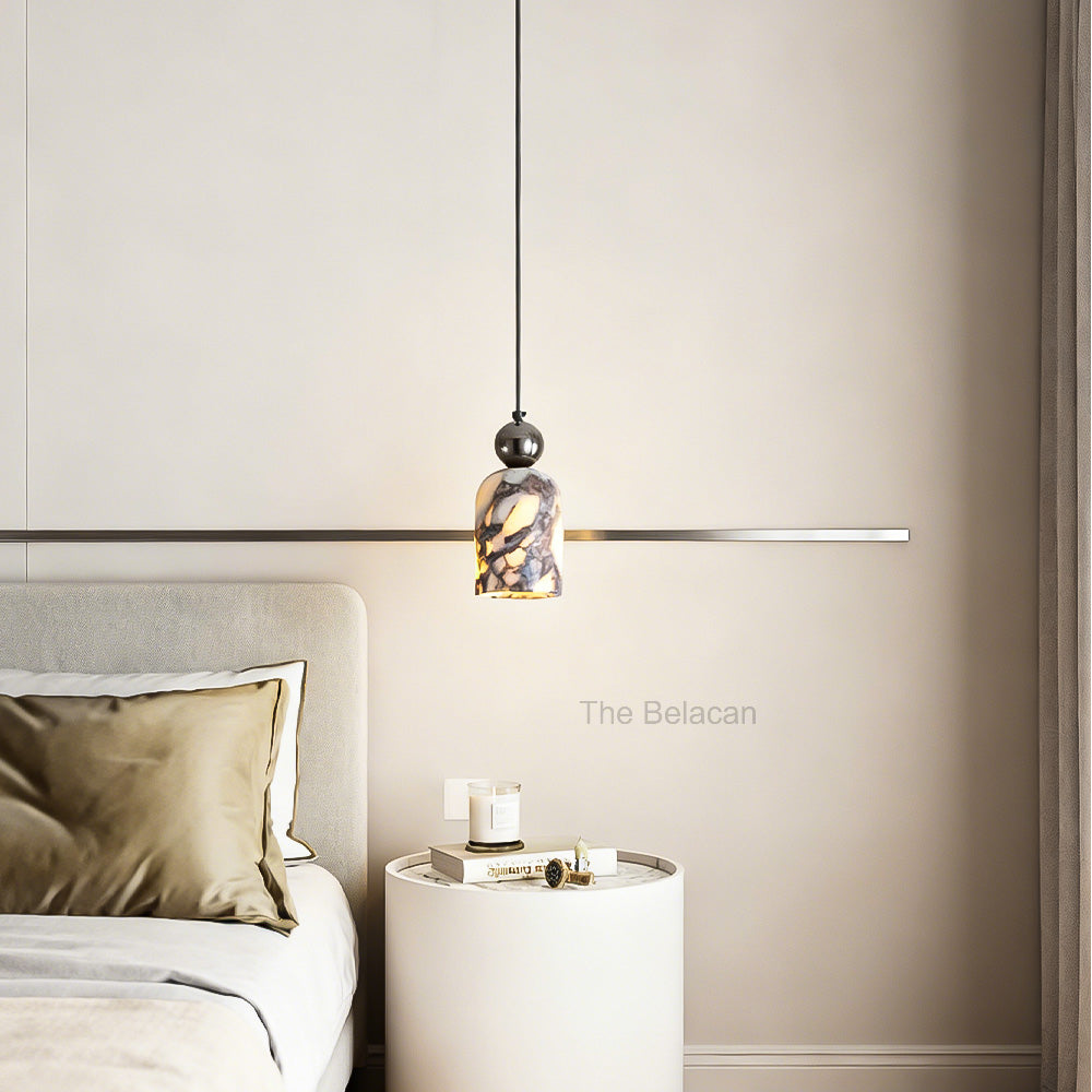 Vitrella Bell-Shaped Marble Pendant - thebelacan