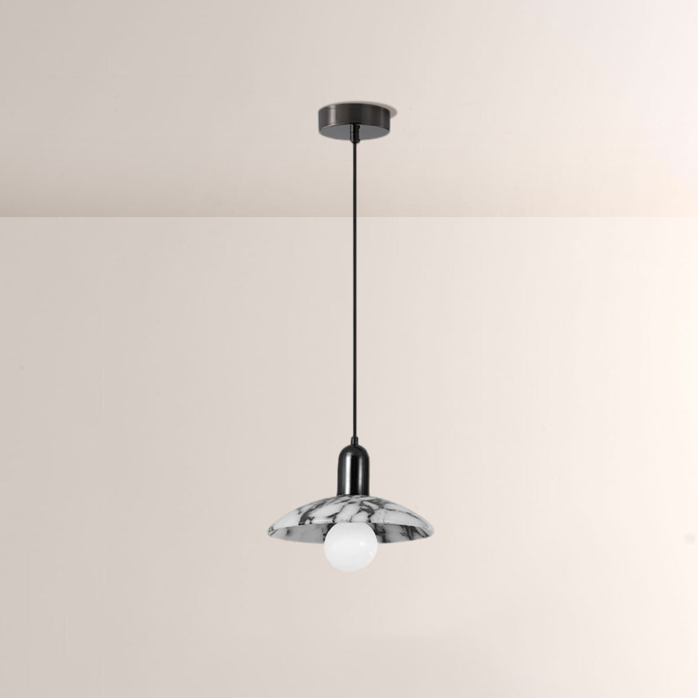 Vitrella Black & White Marble-Effect Pendant(1/2/3-Head) - thebelacan