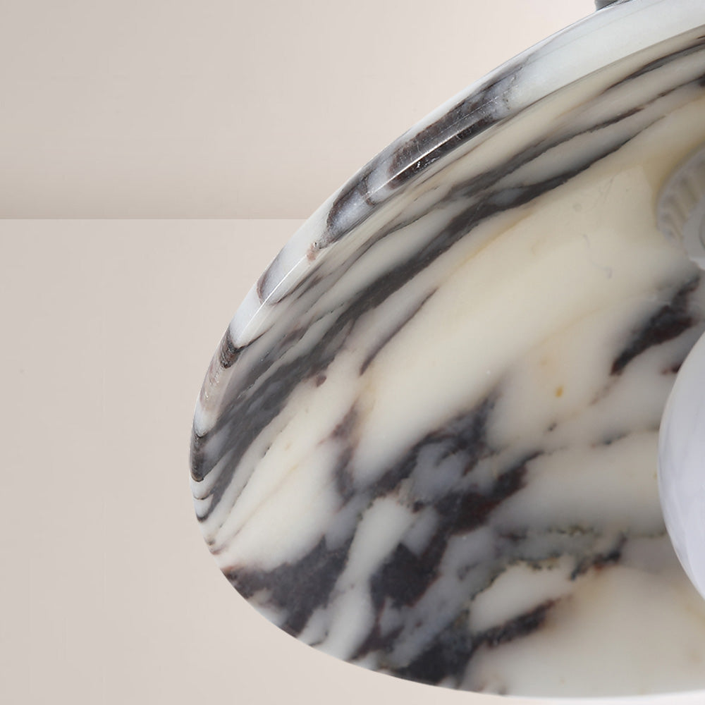 Vitrella Black & White Marble-Effect Pendant(1/2/3-Head) - thebelacan