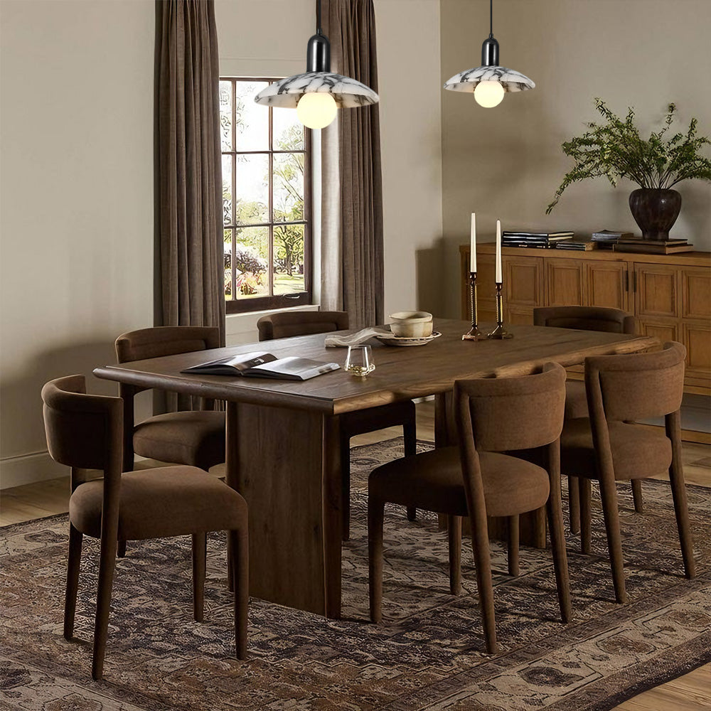 Vitrella Black & White Marble-Effect Pendant(1/2/3-Head) - thebelacan