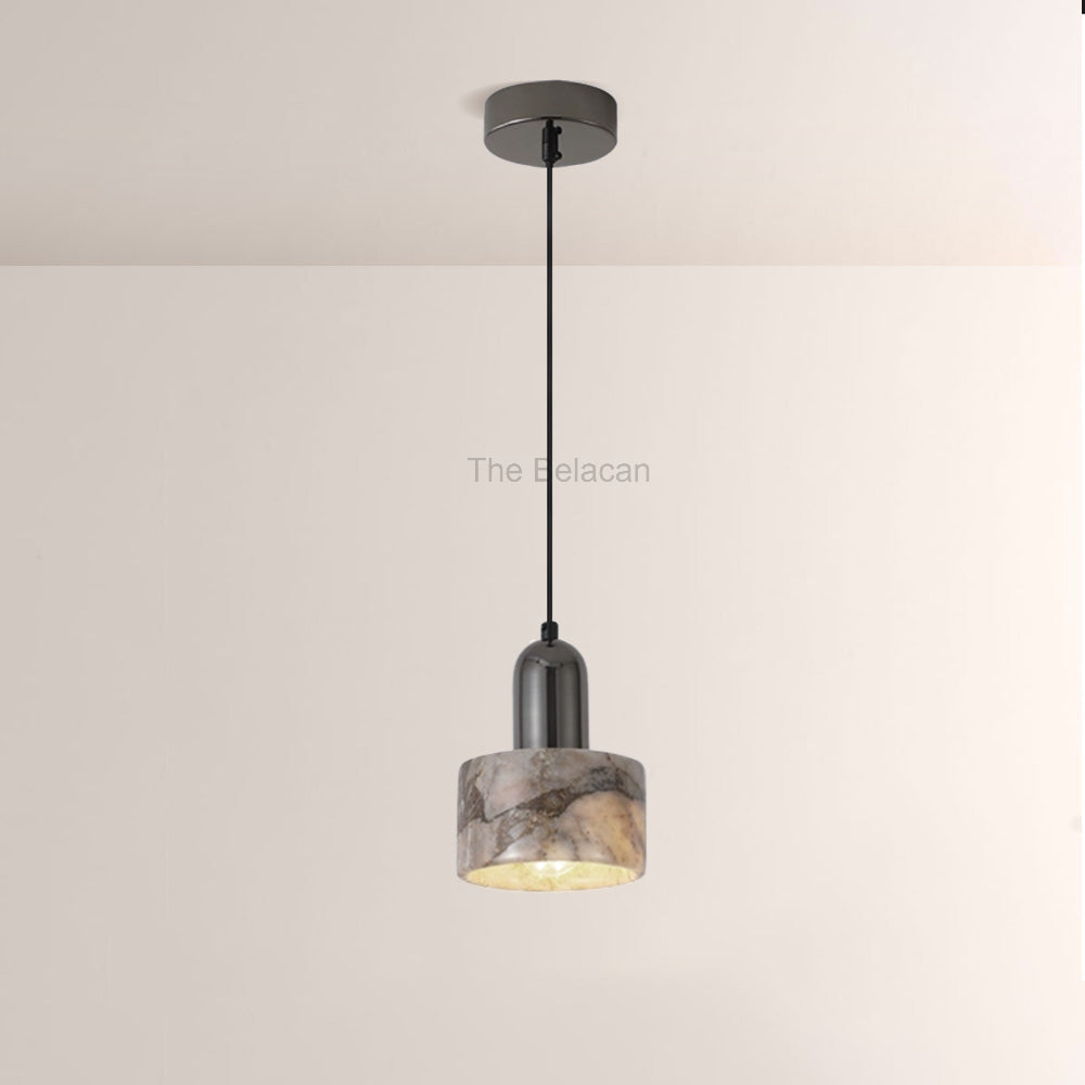 Vitrella Cylindrical Marble Pendant - thebelacan