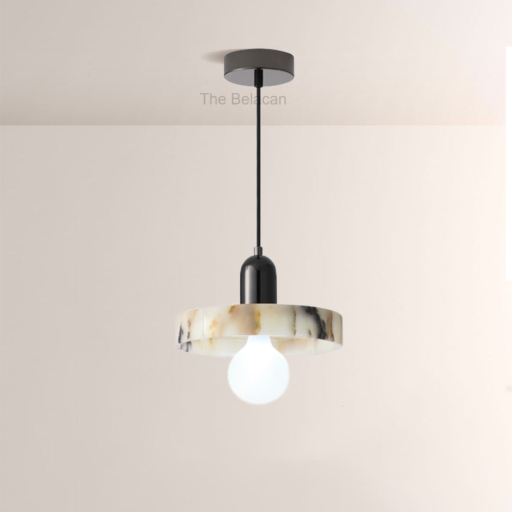 Vitrella Disc-Shade Marble Pendant - thebelacan