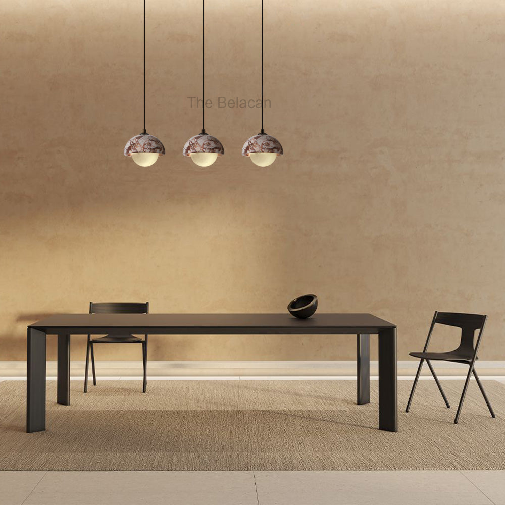 Vitrella Dome-Shade Marble Pendant(1/3-Head) - thebelacan