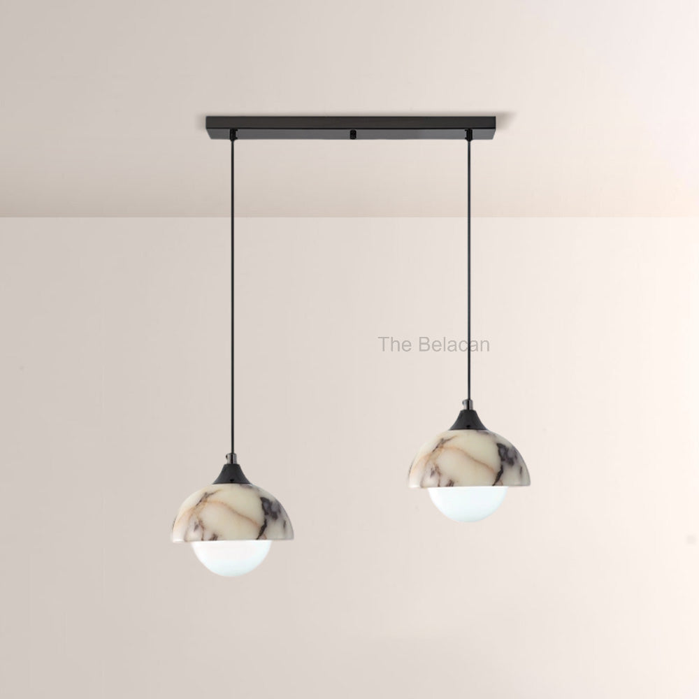Vitrella Dome-Shaped Marble Pendant(2/3-Head) - thebelacan