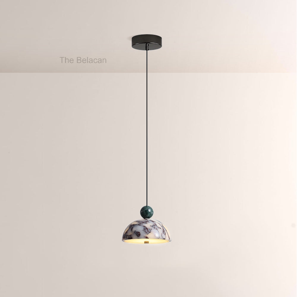 Vitrella Dome-Shaped Marble Pendant - thebelacan